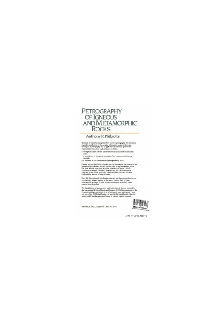 Petrography of Igneous and Metamorphic Rocks