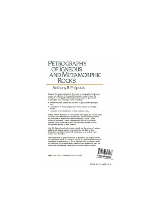 Petrography of Igneous and Metamorphic Rocks