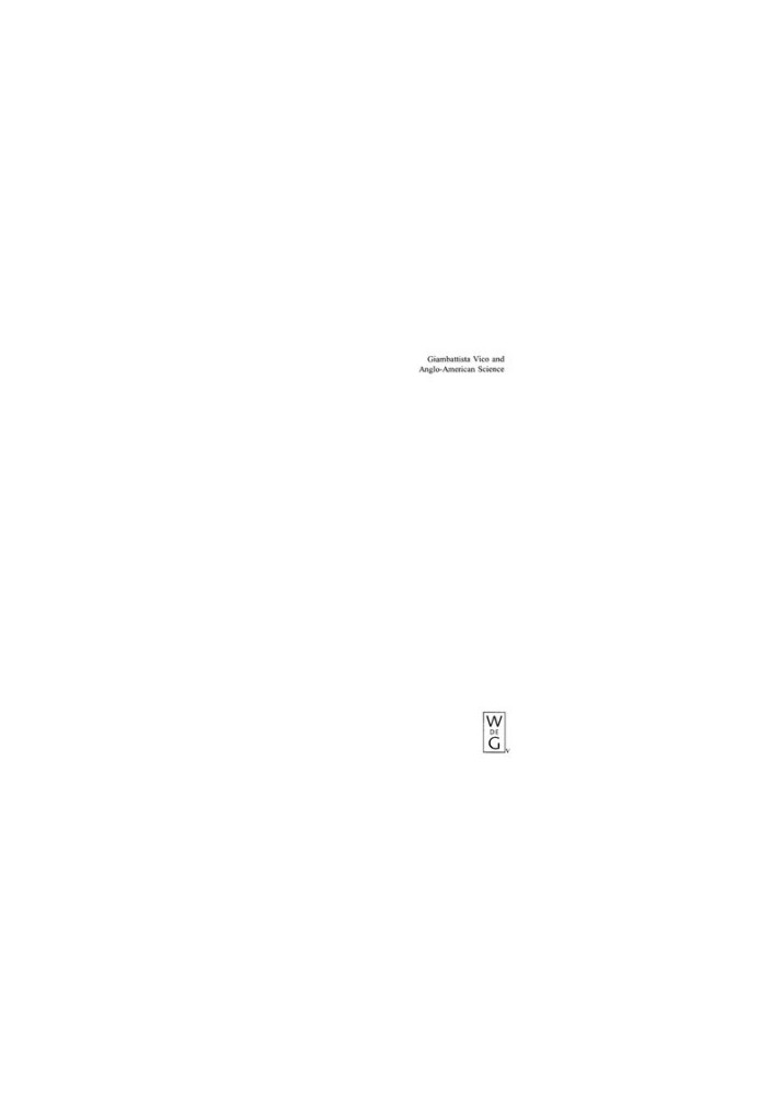 Giambattista Vico and Anglo-American Science: Philosophy and Writing