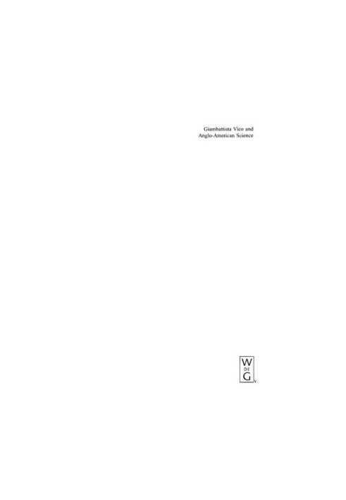 Giambattista Vico and Anglo-American Science: Philosophy and Writing
