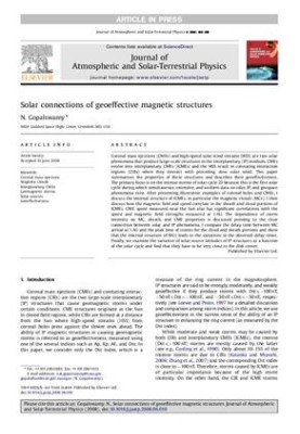 Solar connections of geoeffective magnetic structures