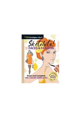 Sketchits! Faces & Fashion: Draw and Complete 100+ Color Templates