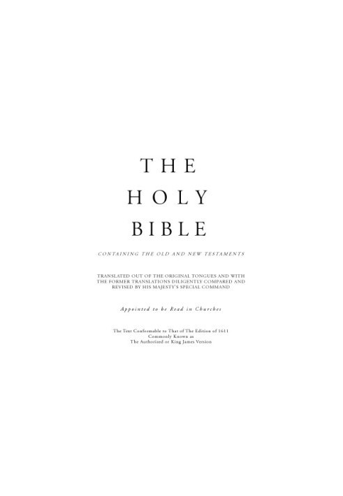 The Holy Bible: Authorized or King James Version