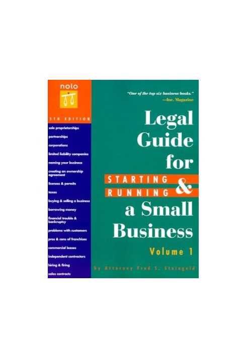 Legal Guide for Starting, Running a Small Business, 5th Ed