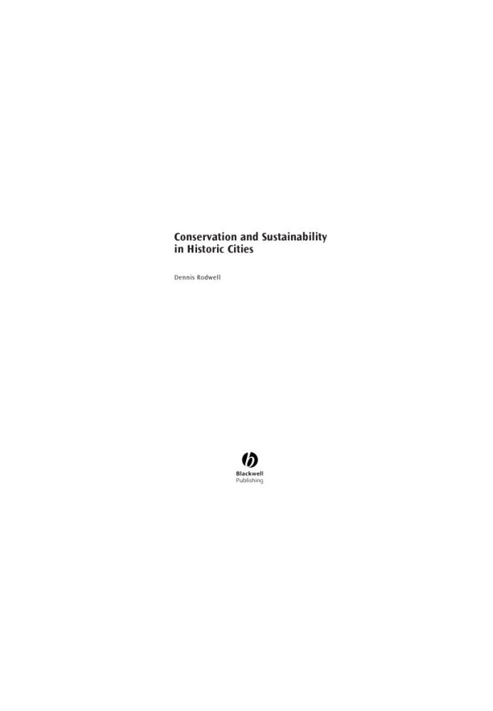 Conservation and sustainability in historic cities