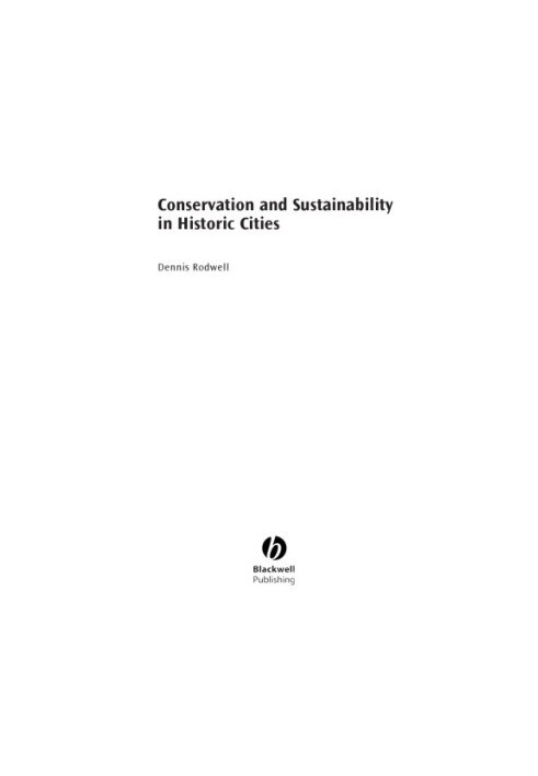 Conservation and sustainability in historic cities