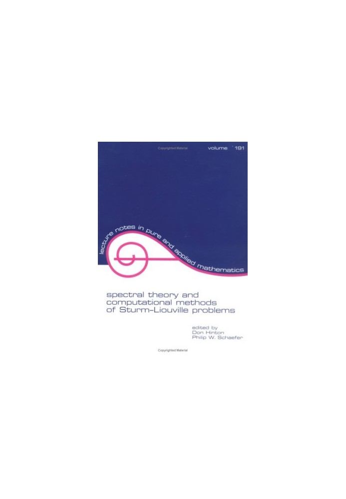 Spectral theory and computational methods of Sturm-Liouville problems Proc. Tennessee