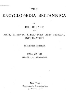 Encyclopedia Britannica - A dictionary of arts, sciences, literature and general information 11 ed. in 29 v. Volume 12 Gichte