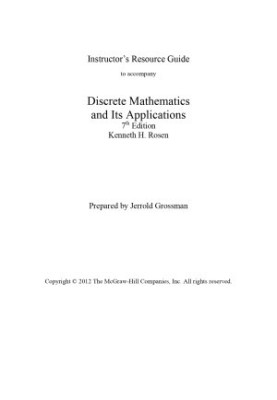 Instructor's Resource Guide for Discrete Mathematics and Its Applications (2012)