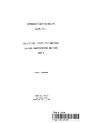Toda lattices, cosymplectic manifolds, Bäcklund transformations and kinks, pt. B