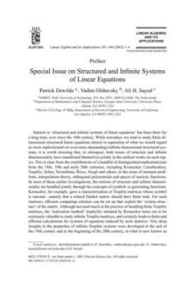 Linear Algebra and its Applications. Volume 343-344