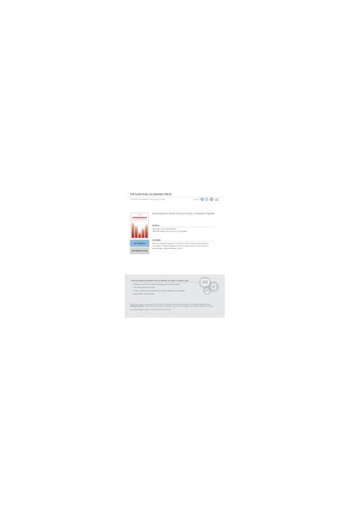 Nonresponse in Social Science Surveys : A Research Agenda