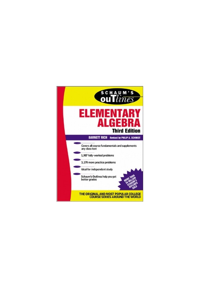 Schaum's outline of elementary algebra