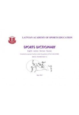 Sports dictionary: English - Latvian - German - Russian