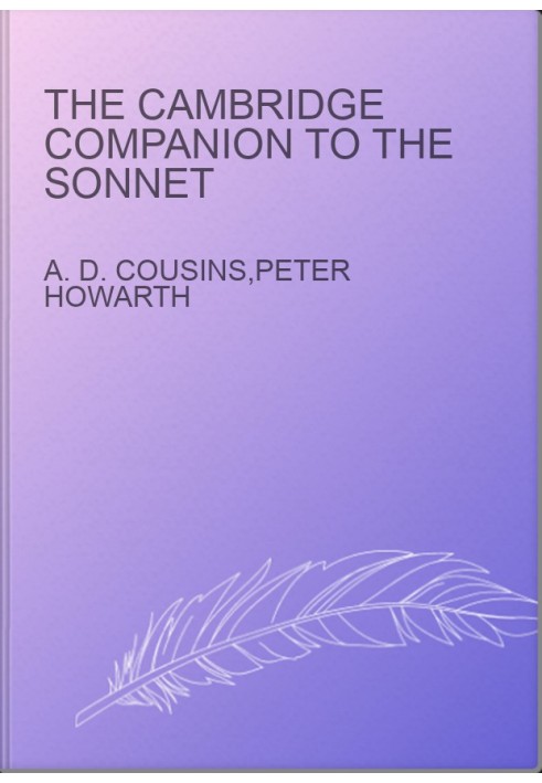 The Cambridge Companion to the Sonnet