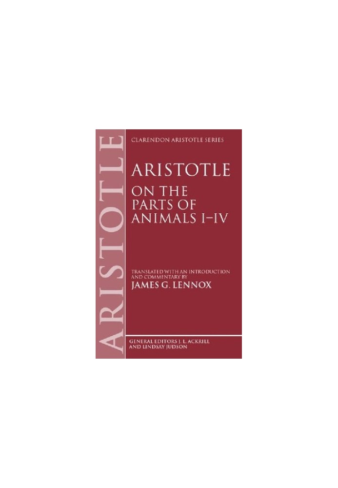 Aristotle: On the Parts of Animals I-IV