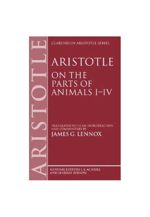Aristotle: On the Parts of Animals I-IV