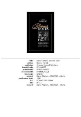 Dante's Inferno Bloom’s Notes