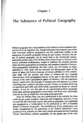 POLITICAL GEOGRAPHY-MEANING & SCOPE