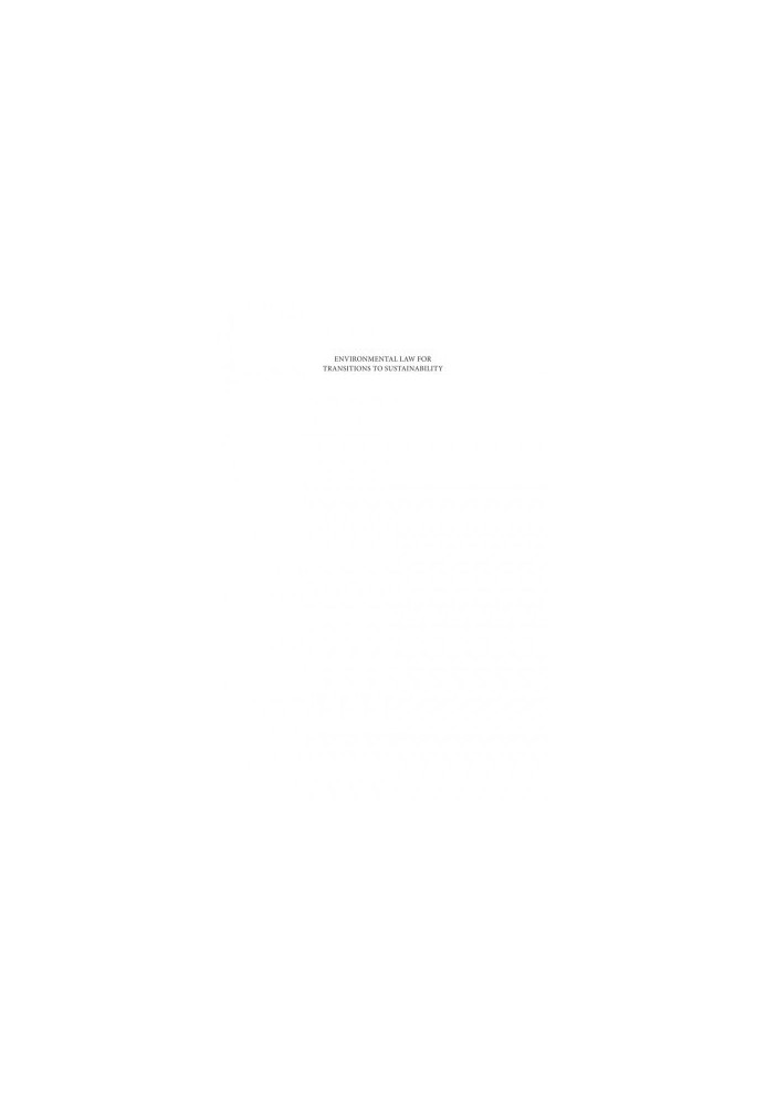 Environmental Law for Transitions to Sustainability