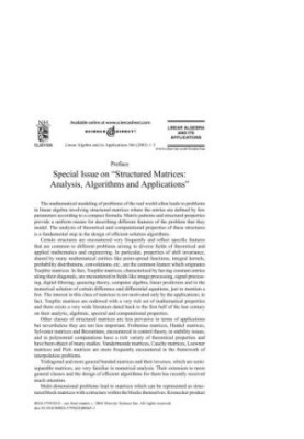 Linear Algebra and its Applications. Volume 366