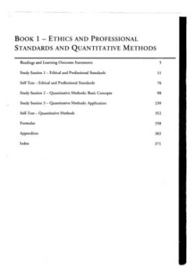 SFA level 1 Schweser study notes book 1 - Ethics and profeccional standarts and quantitative methods