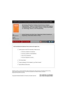 Harnessing Operational Systems Engineering to Support Peacebuilding: Report of a Workshop by the National Academy of Engineer
