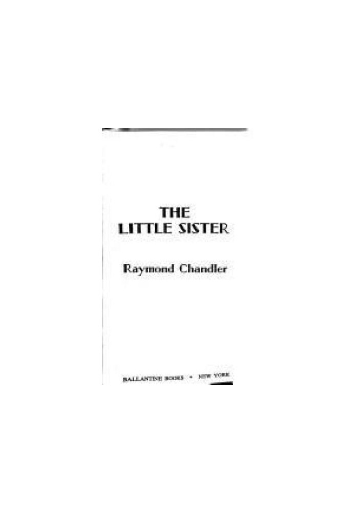 The Little Sister (Philip Marlowe, 05)