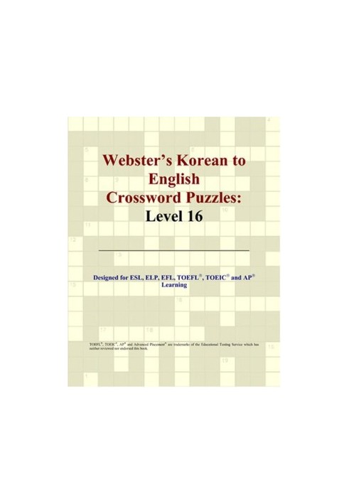 Webster's Korean to English Crossword Puzzles: Level 16