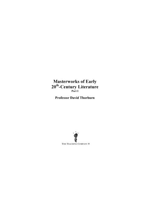 Masterworks of early 20th century literature