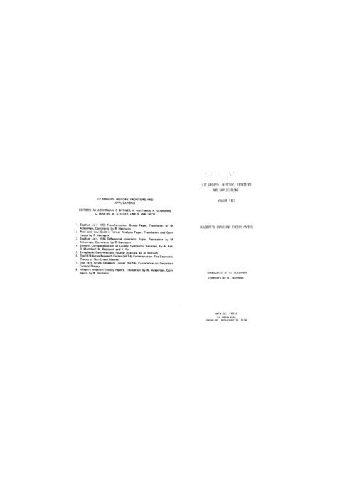 Hilbert's invariant theory papers