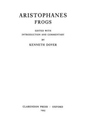 Aristophanes: Frogs