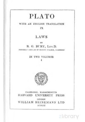 Plato: Laws (Books 1-6)