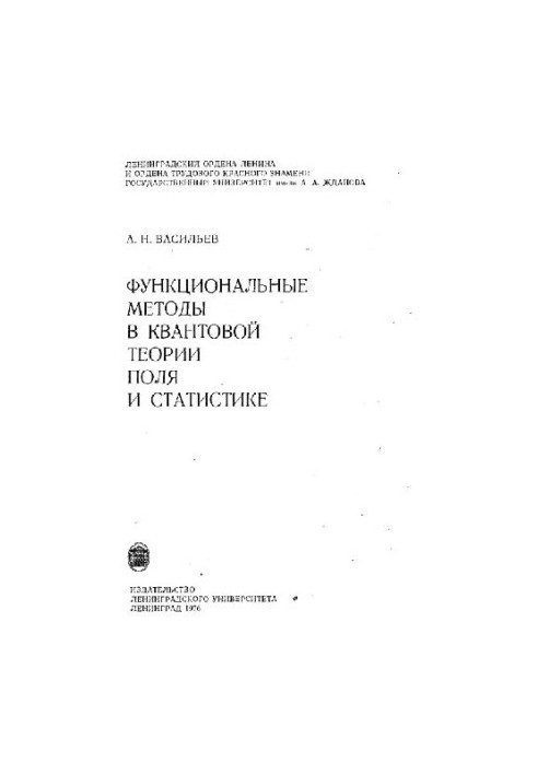 Functional Methods in Quantum Field Theory and Statistics