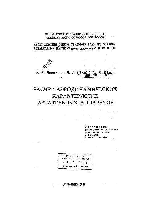 Calculation of aerodynamic characteristics of aircraft