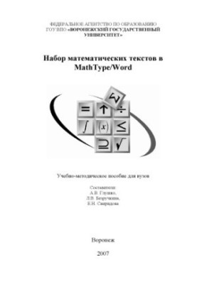 Набор математических текстов в MathType/Word: Учебно-методическое пособие