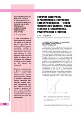 Hot electrons in the resistive state of a superconductor - a new physical phenomenon, a new technique in electronics, a radiophysicist