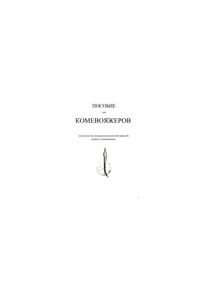 Handbook for Travelers on the Art of Owning a Gypsy Navajo, Knife and Scissors