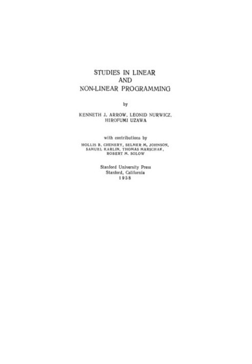 Research on Linear and Nonlinear Programming.