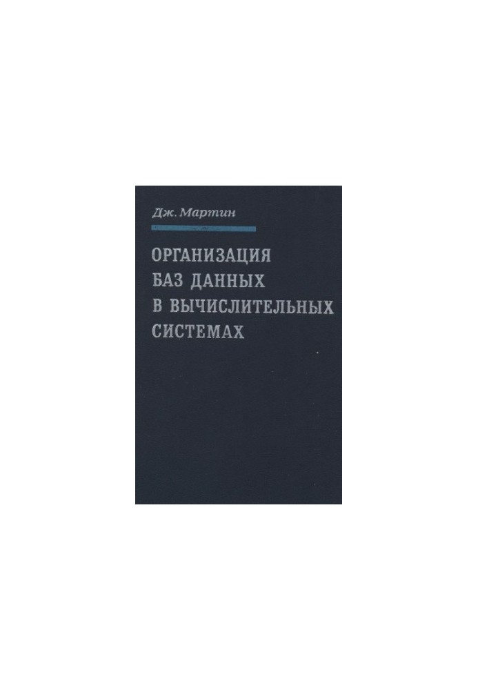 Organization of databases in computing systems