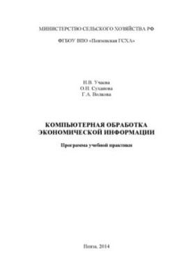 Комп'ютерна обробка економічної інформації