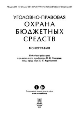 Criminal law protection of budget funds