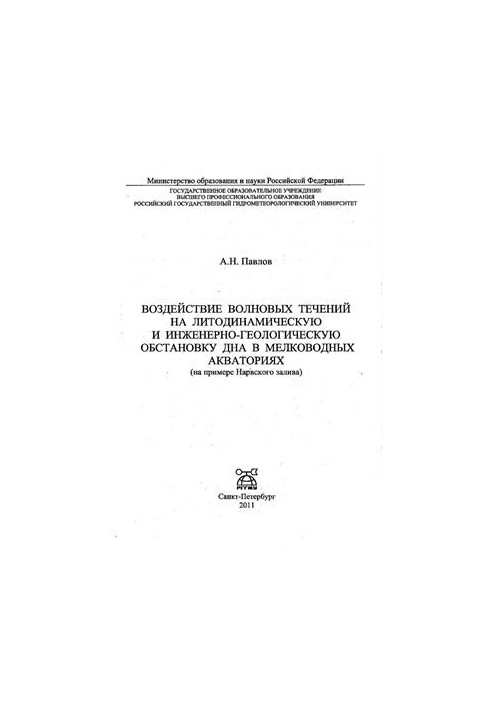 Воздействие волновых течений на литодинамическую и инженерно-геологическую обстановку дна в мелководных акваториях (на пример