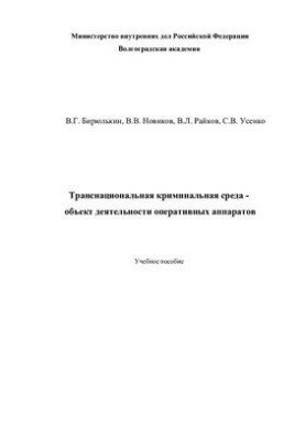 Транснаціональне кримінальне середовище - об'єкт діяльності оперативних служб