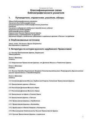 Библиографический указатель по истории русского зарубежного Православия