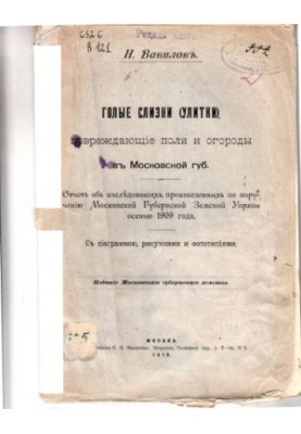 Голые слизни (улитки), повреждающие поля и огороды в Московской губернии (80,00 руб.)