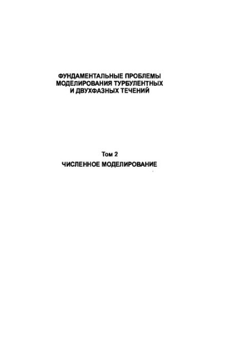 Фундаментальные проблемы моделирования турбулентных и двухфазных течений. Том 2. Численное моделирование