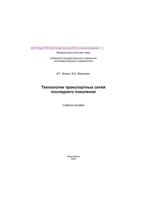 Technology of transport networks of the latest generation