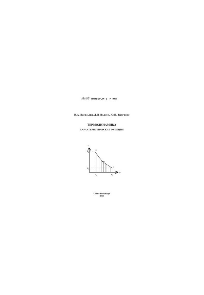 TERMODYNAMICS. Characteristic functions. Training manual