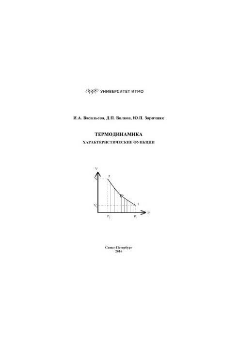 TERMODYNAMICS. Characteristic functions. Training manual